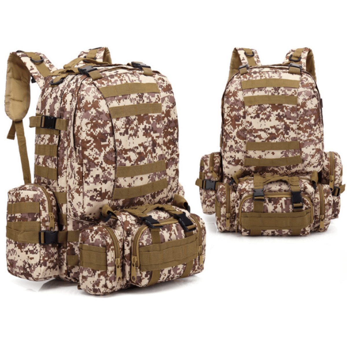 Army Rucksack Assault Pack with Detachable Molle Bag