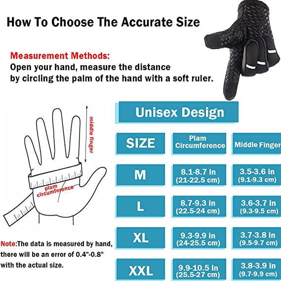 Winter Warm Gloves with Touch Screen Texting Fingers for Driving