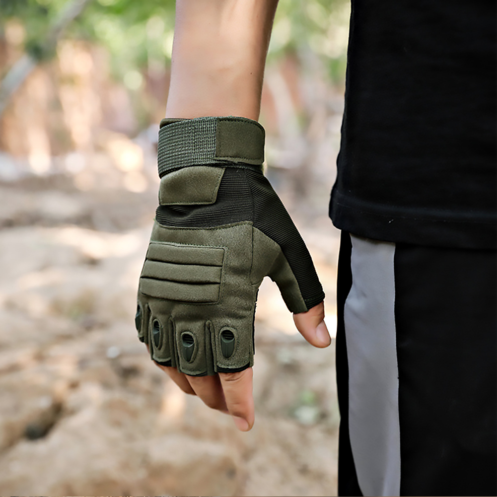 Half Finger Tactical Gloves Hard Knuckle Military for Men, Fingerless Airsoft Gloves Touchscreen