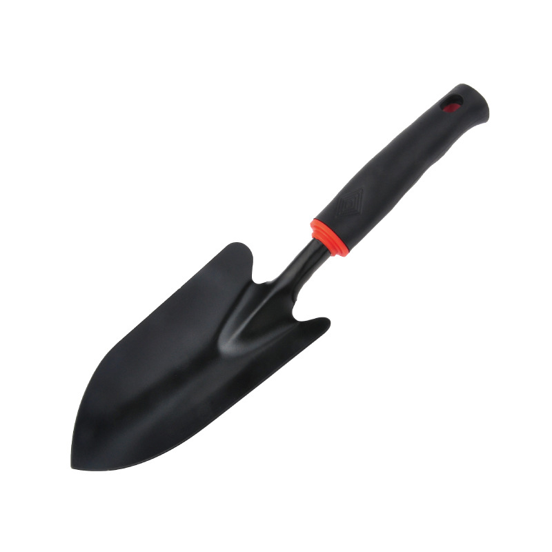 Flower Trowel, Plastic Rubberized Garden Shovel Soft Non-Slip Flower Shovel, Black Flower Trowel Garden Tool, Length * Width 34cm * 8cm, Can Be Used For Weeding In Gardens Balconies (Black)