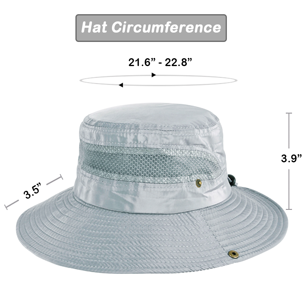 UPF 50 Sun Hat Wide Brim UV Protection Boonie Hat Safari Bucket Cap for Outdoor Travel Fishing