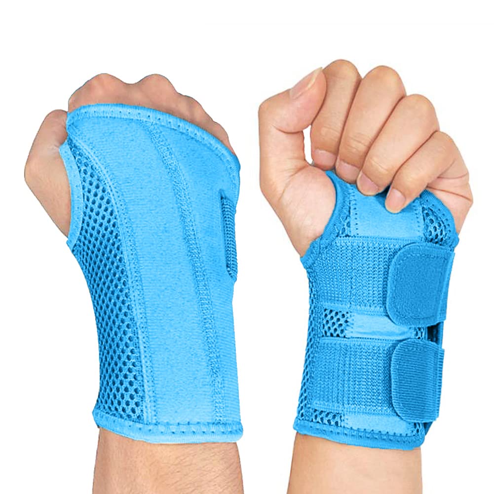 Night Wrist Splints with Compression Sleeve and Adjustable Straps