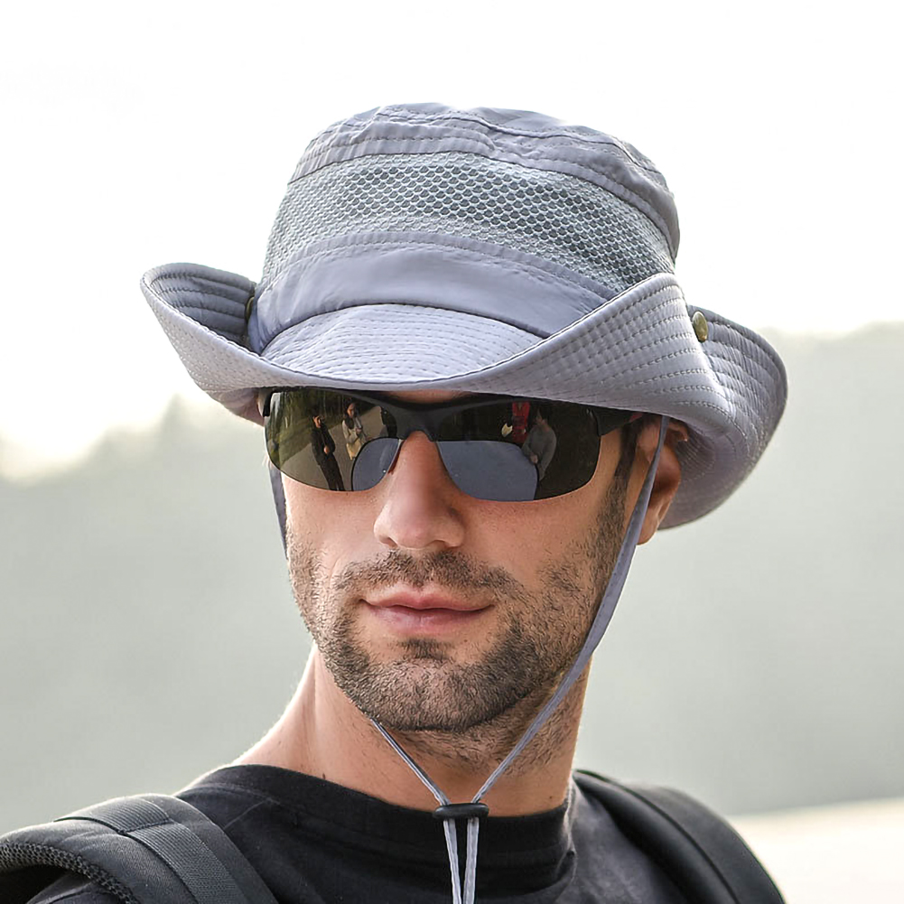 UPF 50 Sun Hat Wide Brim UV Protection Boonie Hat Safari Bucket Cap for Outdoor Travel Fishing
