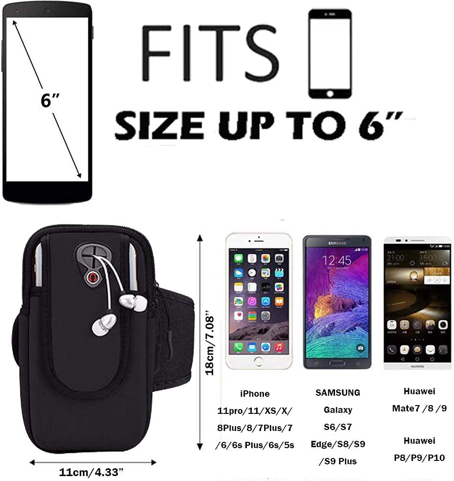 Running Armband Phone Holder Bag with Headphone Slot