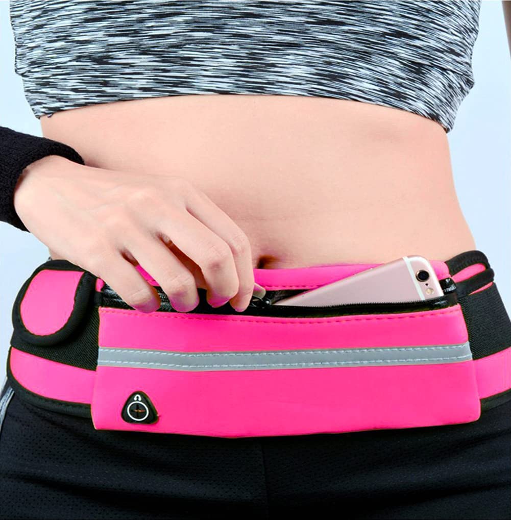 Waist Pack Pouch Running Belt with Headphone Port for Men Women