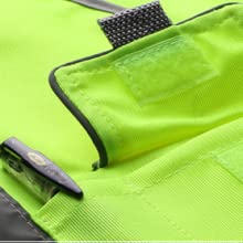 HYCOPROT High Visibility Safety Vest with Pockets and Zipper, Buckle Closure, Meets ANSI/ISEA Standards