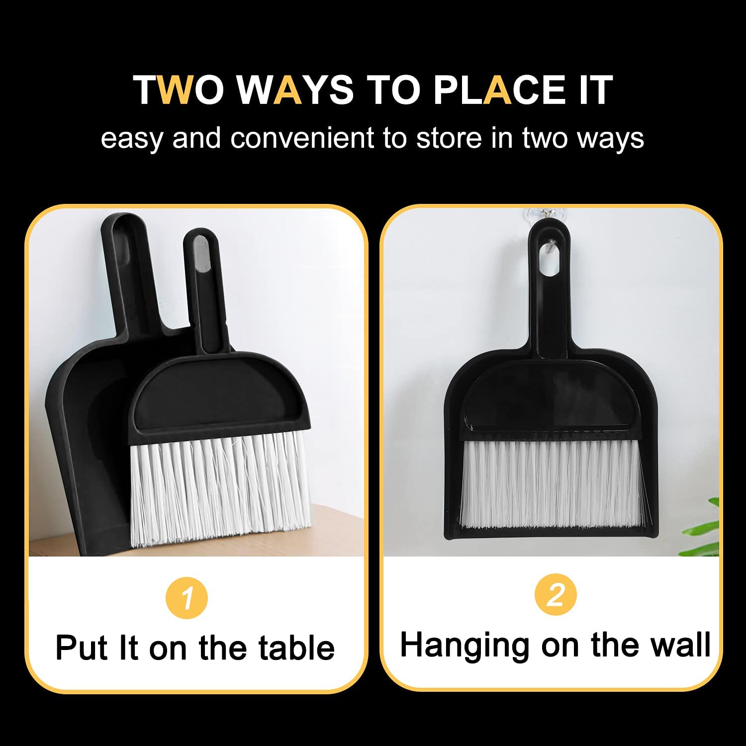 Mini Dustpan and Brush Set with Cleaning Cloth for Kids Pets Cars