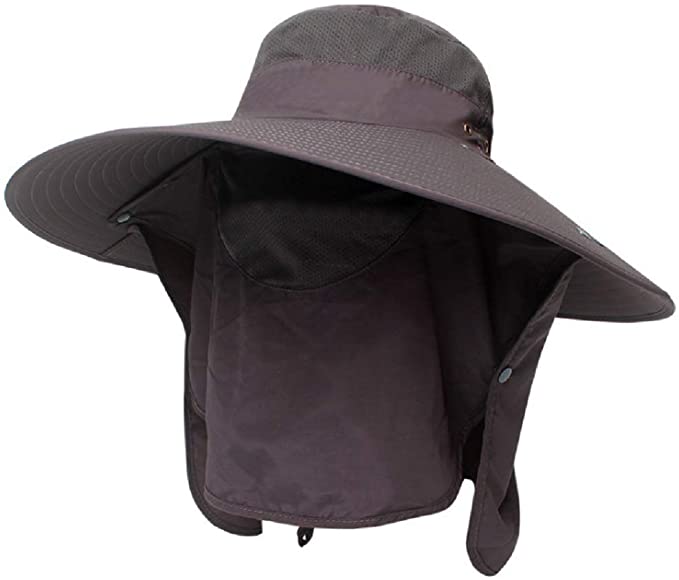 Sun UV Protection Hat Neck Flap Mesh Cap For Outdoor Sports Activity Men Sunscreen Waterproof Fishing Hats Hiking Camping Traveling 