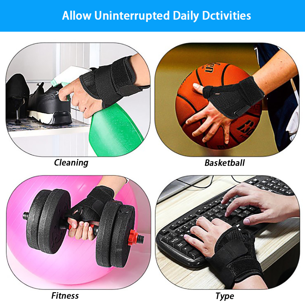 Carpal Tunnel Wrist Brace Both Left and Right Hand Support for Injuries Sprains Arthritis Tendinosis Sport Fits