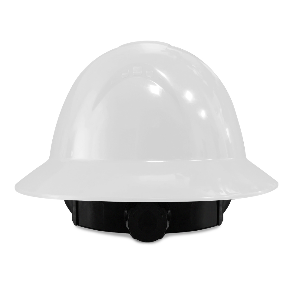 Wide Brim Hard Hat, 6-Point Ratchet Suspension, Durable Adjustable Head Protection Safety Vented Helmet
