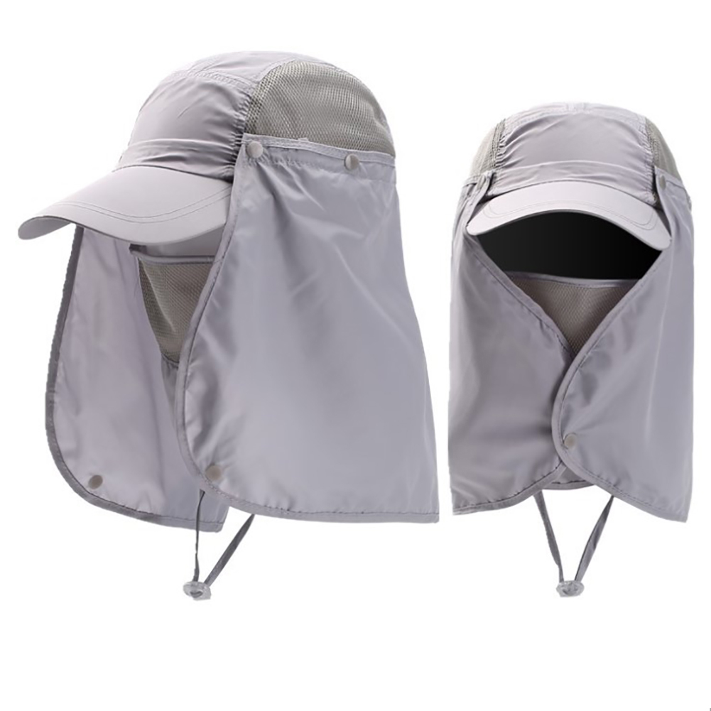 Adjustable UPF 50+ Summer Fishing Hat For Men Women with Neck Flap UV Sun Protection Cap With Face Neck Full Coverage
