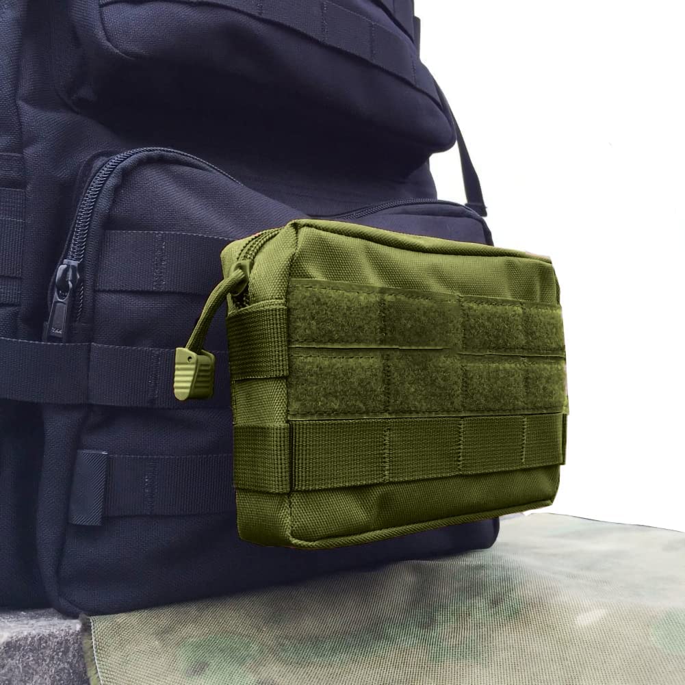 3 Packs Tactical Molle Pouch Holder with two-way zippers