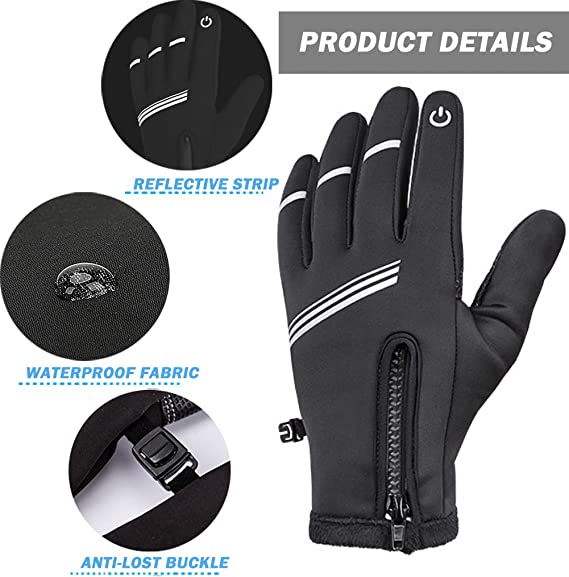 Winter Warm Gloves with Touch Screen Texting Fingers for Driving