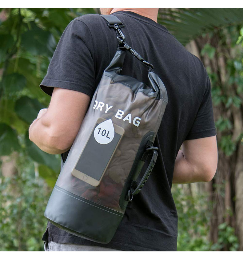 Waterproof Dry Bag 10L/20L for Men Women Roll Top Floating Dry Backpack Bags with Shoulder Strap Lightweight Dry Sack Storage for Water Sports Beach Kayaking Boating Swimming Hiking Rafting