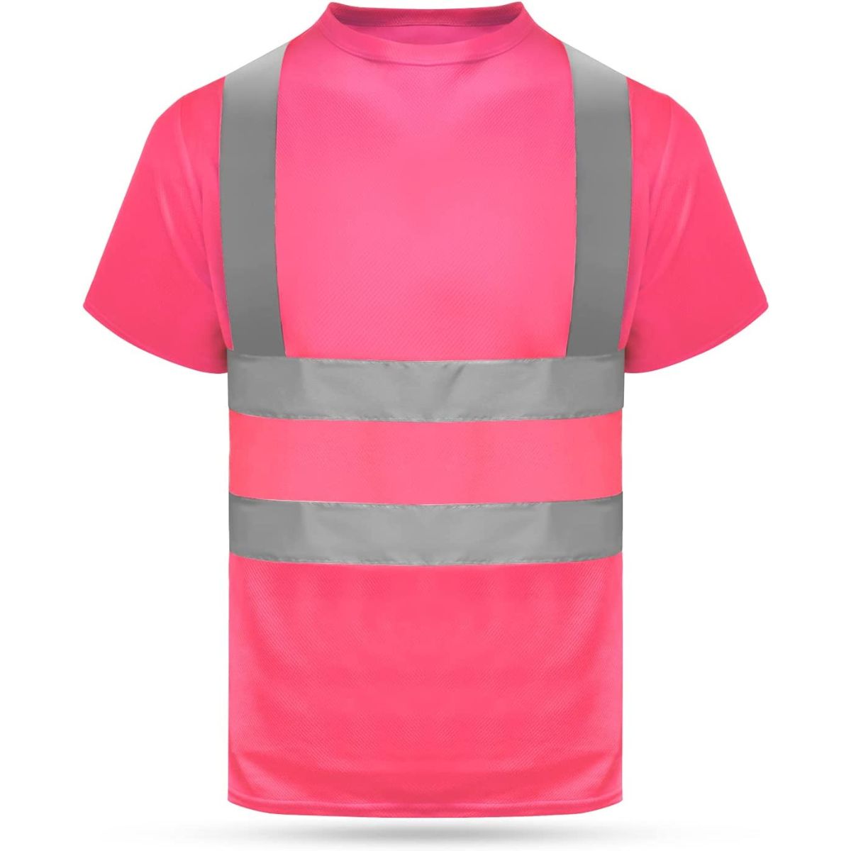 High Vis Safety Quick Dry Shirts with Silver Reflective Tapes