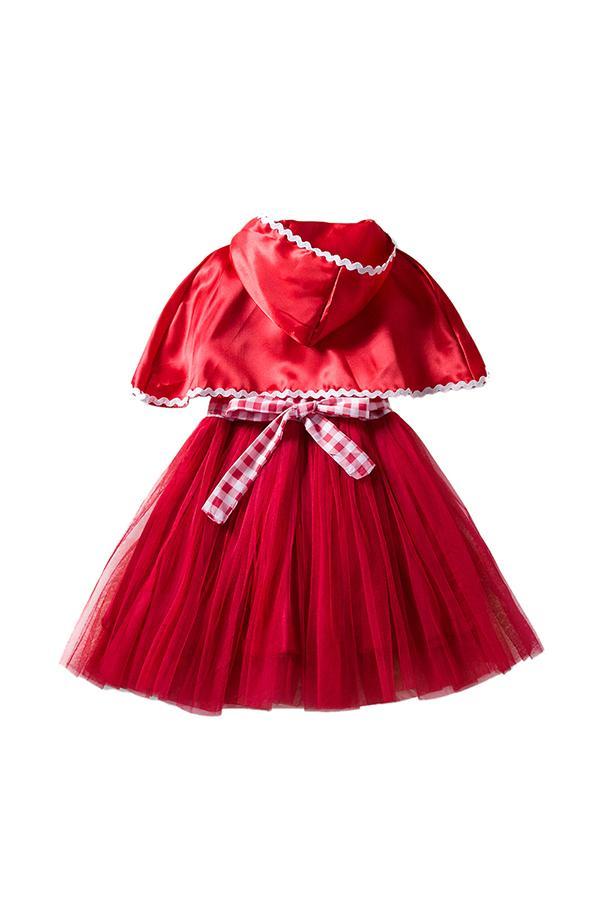 Fancy Dress Little Red Riding Hood Christmas Costume Red For Kids Girls-yoyobikini