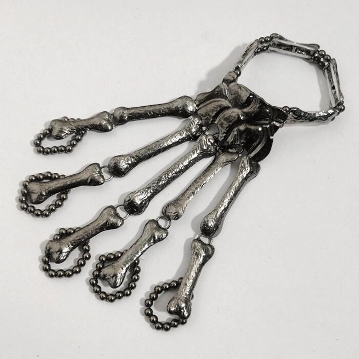 Halloween Skull Skeleton Hand Bracelet-yoyobikini