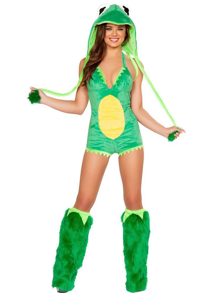 Green Frog Adult Halloween Costume-yoyobikini