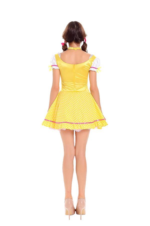 Sexy Oktoberfest Beer Girl Costume Yellow-yoyobikini