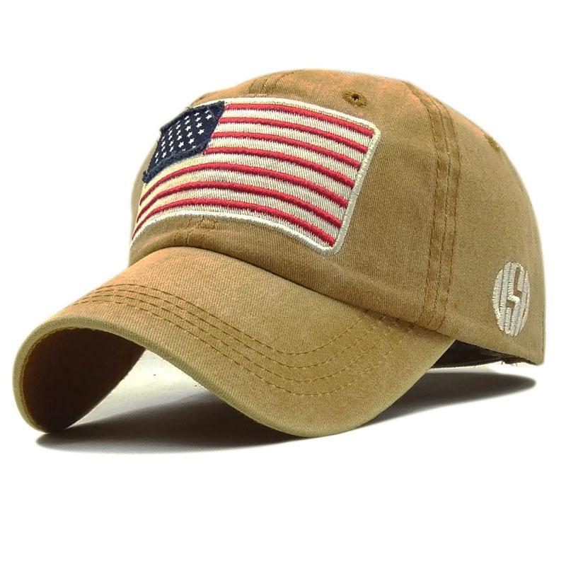 Women and Men Fashion Flag Washed Baseball Hats-yoyobikini