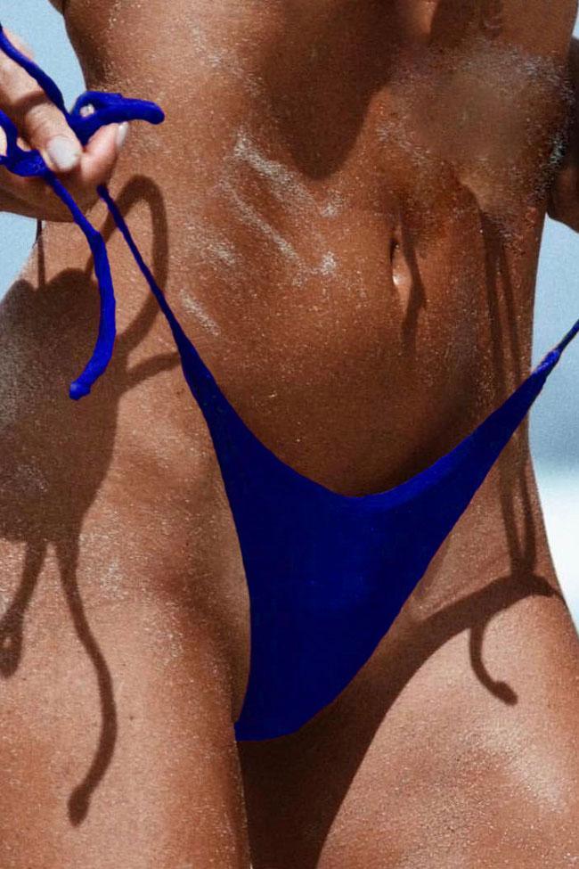 Mix and Match Tie Side String Thong Brazilian Bikini Bottom-yoyobikini
