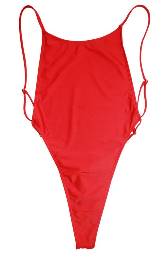 Ultra Sexy High Leg Thong Low Back One Piece Swimsuit