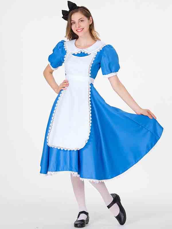 Halloween Lace Trim Alice In Wonderland Costume-yoyobikini