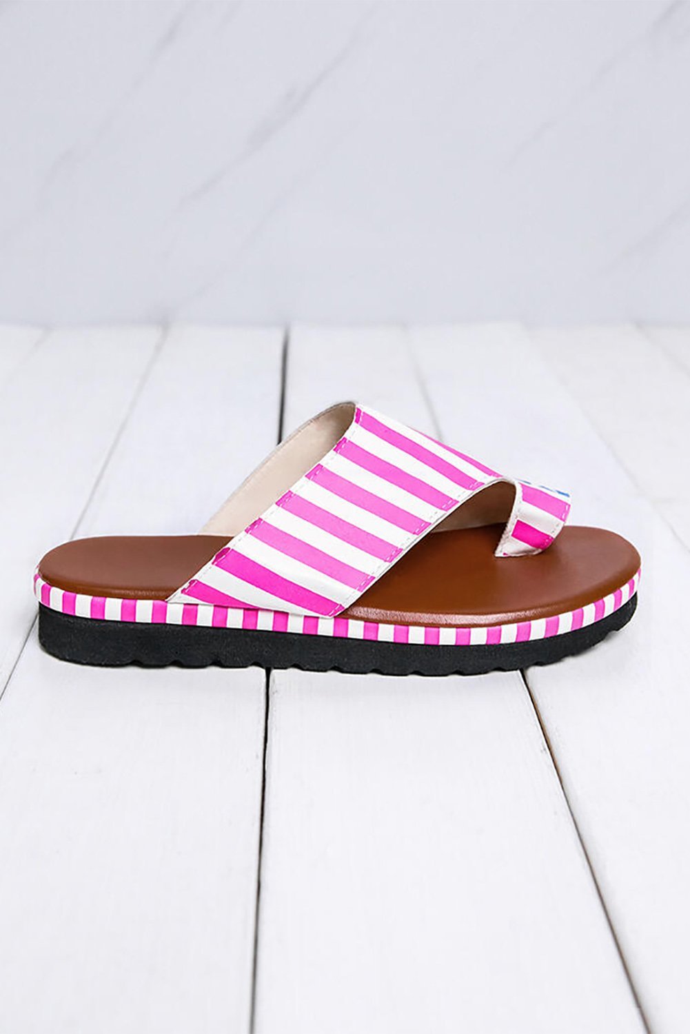 Flag Print Flip Flop Sandals-yoyobikini