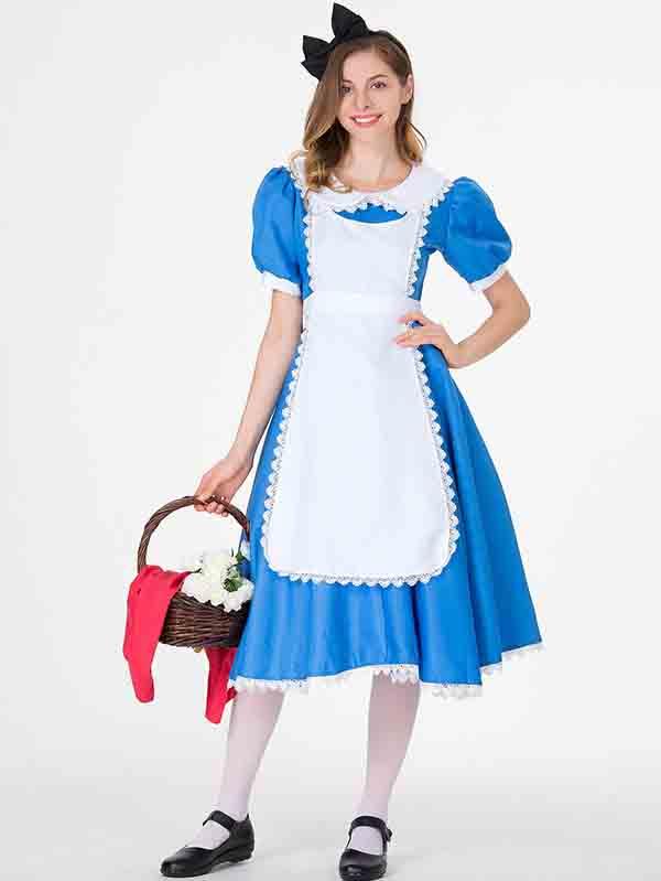 Halloween Lace Trim Alice In Wonderland Costume-yoyobikini