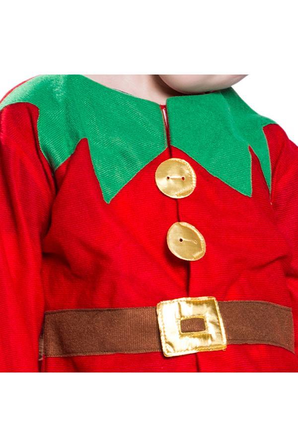Cute Kids Boys Christmas Santa Helper Elf Costume Suit Red-yoyobikini