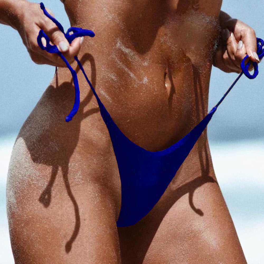 String Tie Side Brazilian Bikini Thong Bottom-yoyobikini