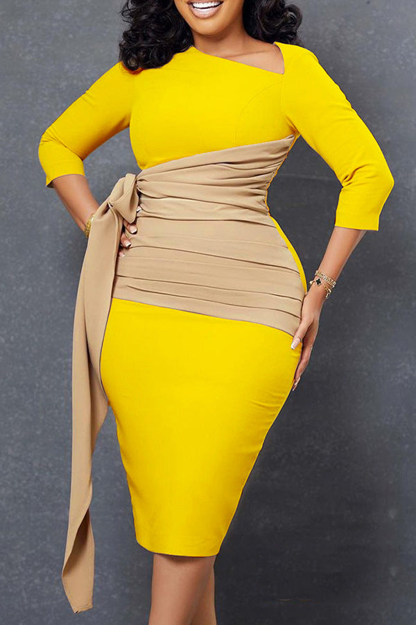 Fashion Elegant Commuter Bag Hip Office Pencil Skirt African Dress-yoyobikini