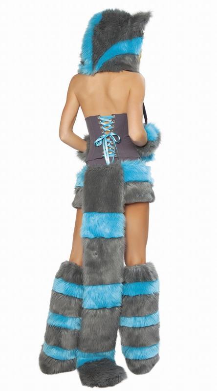 Grey Hooded Mischievous Cheshire Cat Costume-yoyobikini