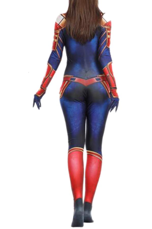 Womens Captain Marvel Halloween Costume-yoyobikini