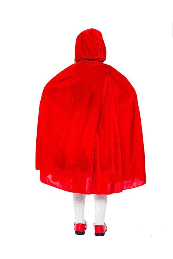 Sleeveless Dress Halloween Little Red Riding Hood Costume For Girls-yoyobikini
