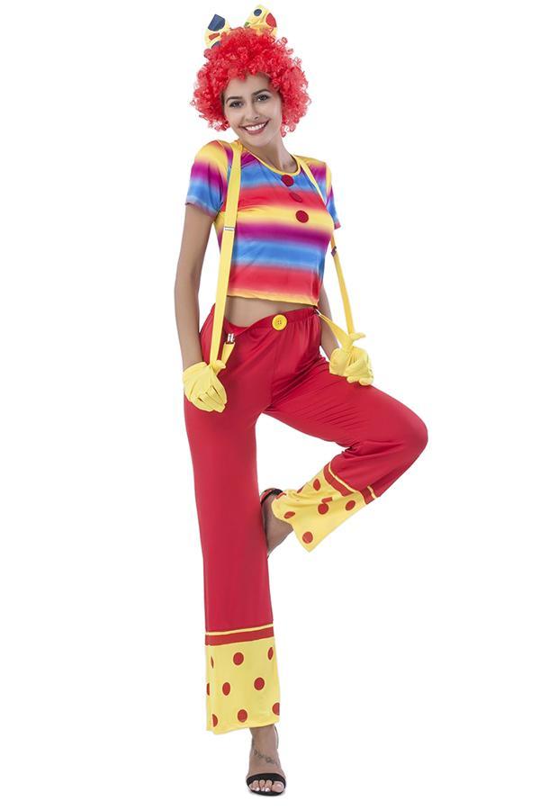 Suspender Pants Set Clown Costume-yoyobikini