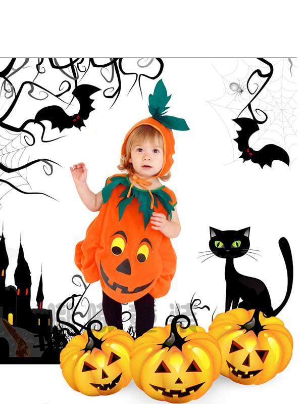 Cute Pumpkin Halloween Costume Toddler Pumpkin Costume For Kids-yoyobikini