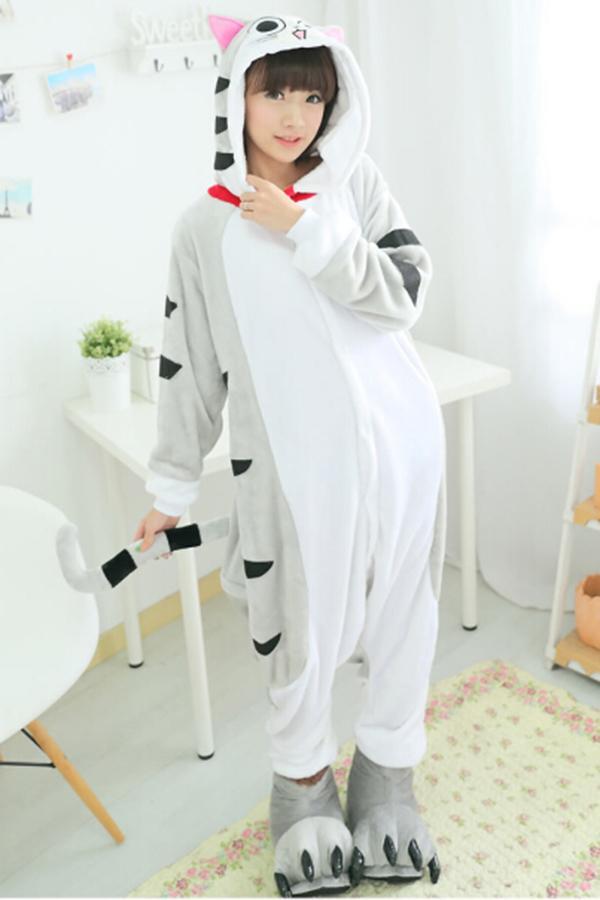 Gray Chi S Sweet Home Pajamas Halloween Jumpsuit Cat Costume-yoyobikini