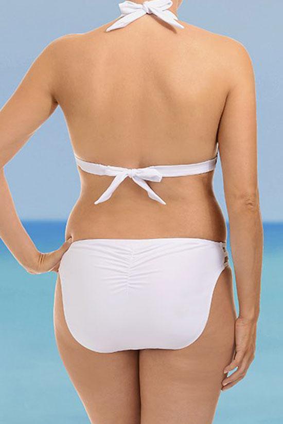 Plus Size Strappy Halter Bikini Swimsuit - Two Piece Set-yoyobikini