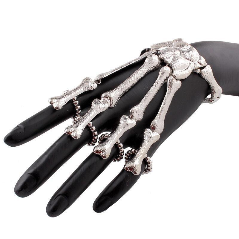 Halloween Skull Skeleton Hand Bracelet-yoyobikini