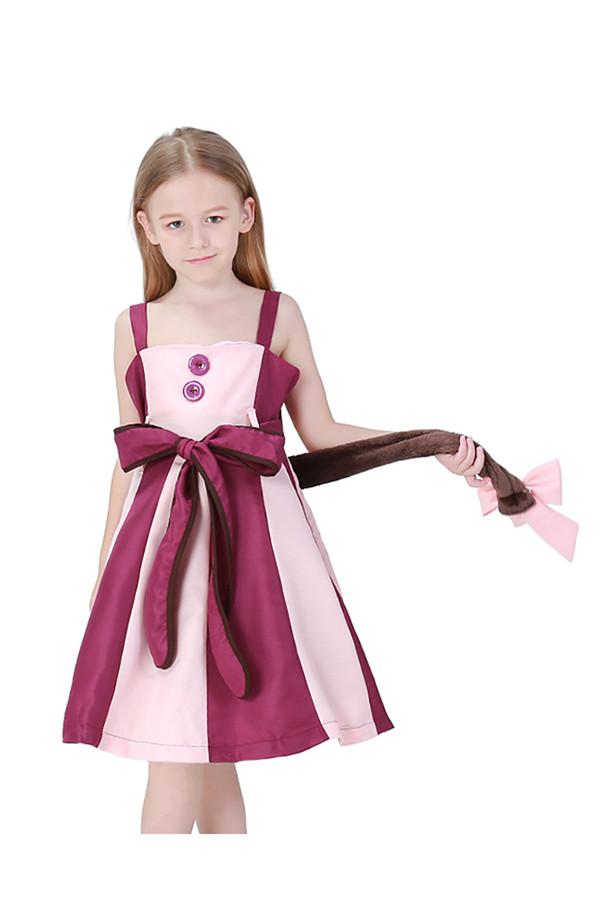 Sweet Dress Girls Alice In Wonderland Cat Halloween Costume Purple-yoyobikini