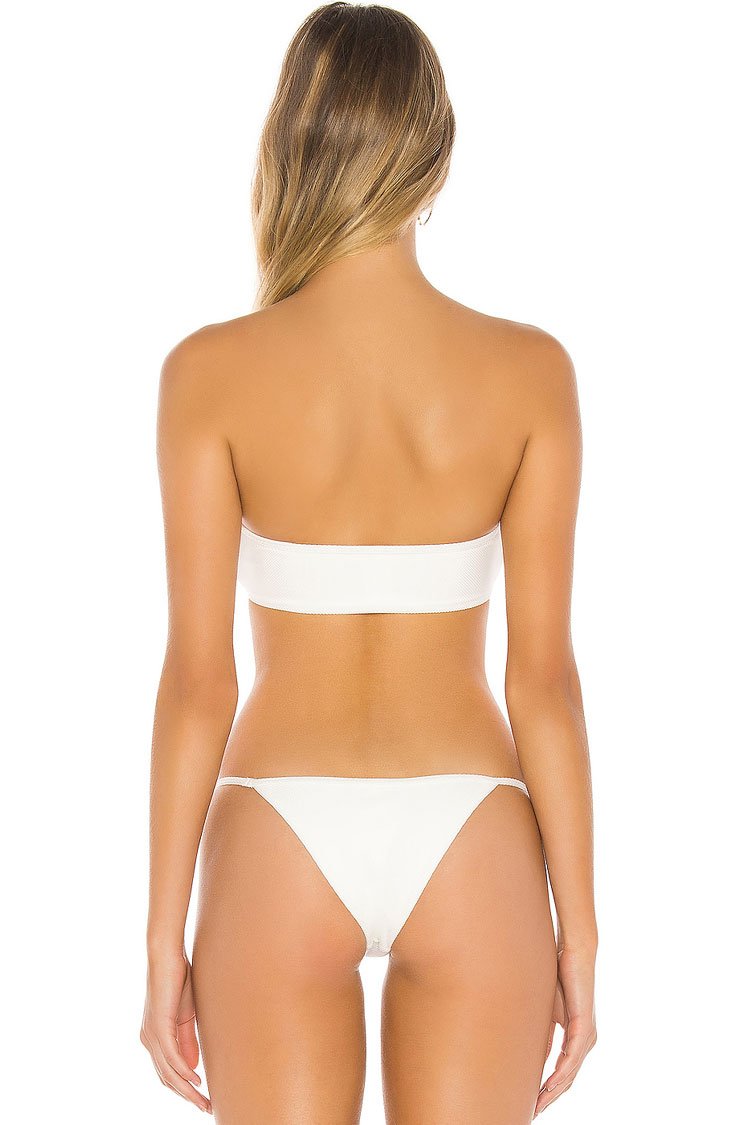 Versatile Tie Front String Bandeau Bikini Swimsuit - Two Piece Set-yoyobikini