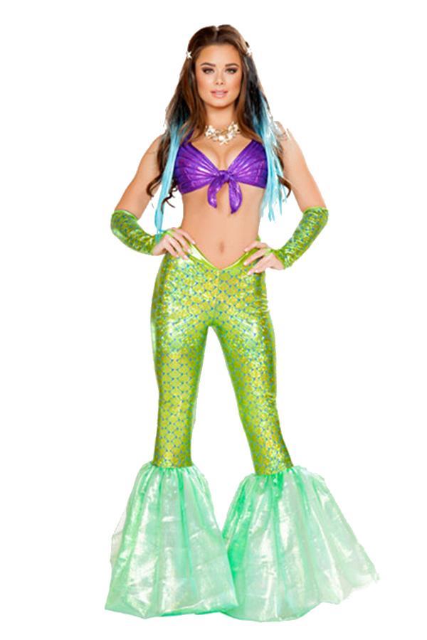 Sexy Poseidon'S Daughter Mermaid Pants Costume-yoyobikini