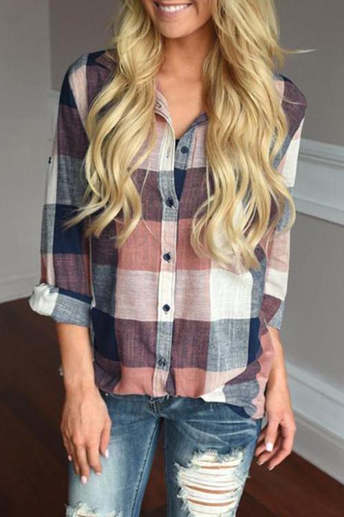 Grids Printed Multicolor Shirts-Pinkami