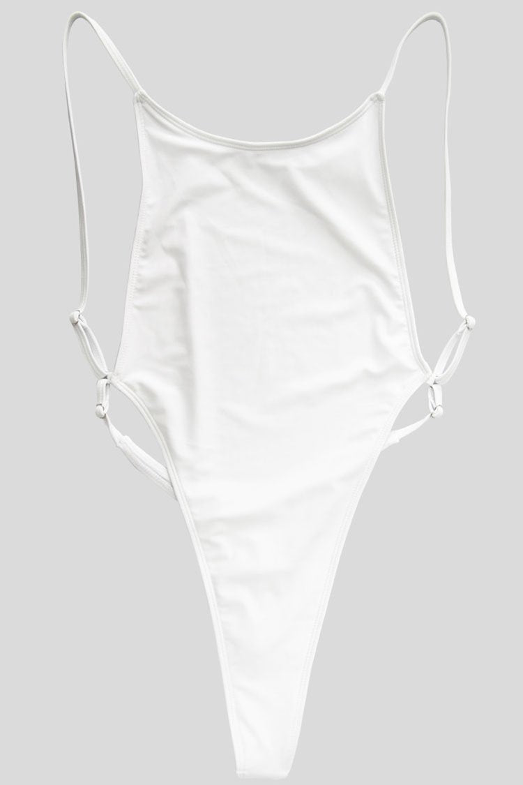 Ultra Sexy High Leg Thong Low Back One Piece Swimsuit