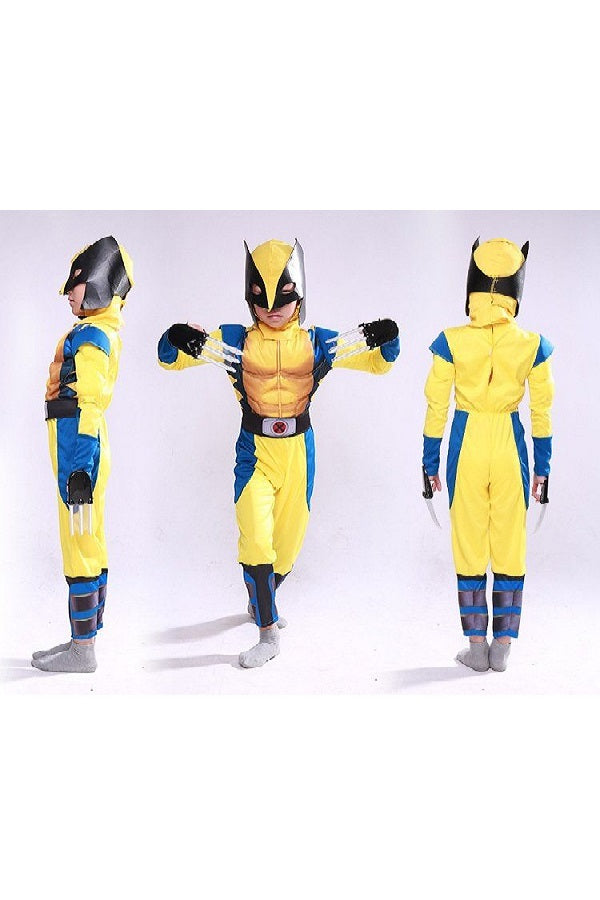 Halloween Deluxe Boys Wolverine Costume-Pinkami