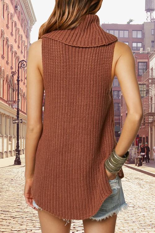 New Loose Solid Color Turtleneck Sweater-Pinkami