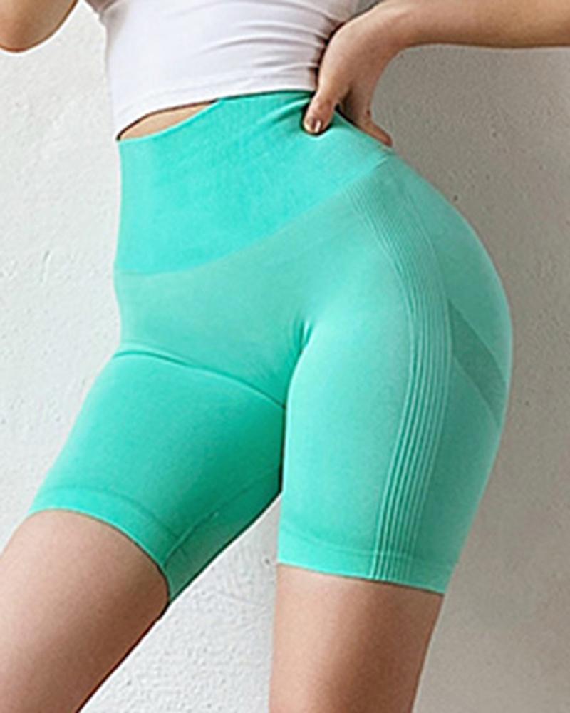 Butt Lifitng High Waist Seamless Sports Shorts-Pinkami