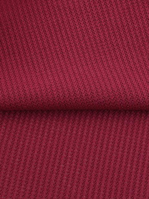 Solid Ribbed V-Neck Lightweight Sweaters-Pinkami