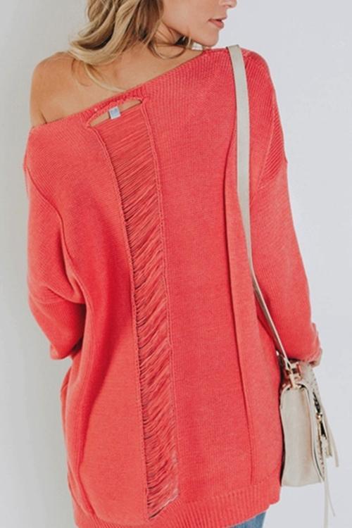 Solid Color OL Commuter Sweater-Pinkami